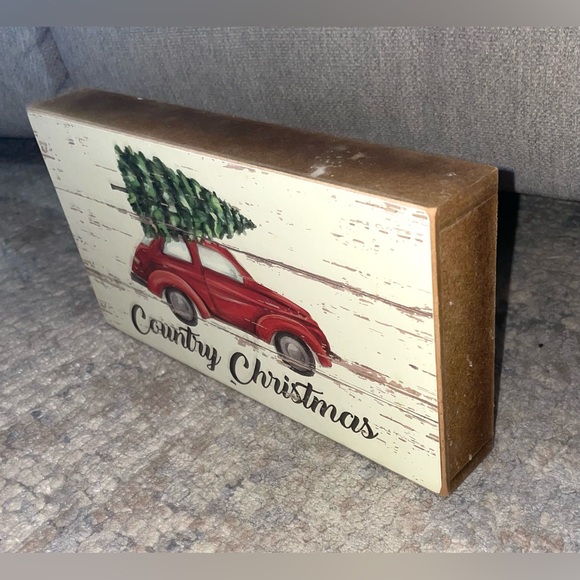 ‘Country Christmas’ rustic box sign - Picture 2 of 2